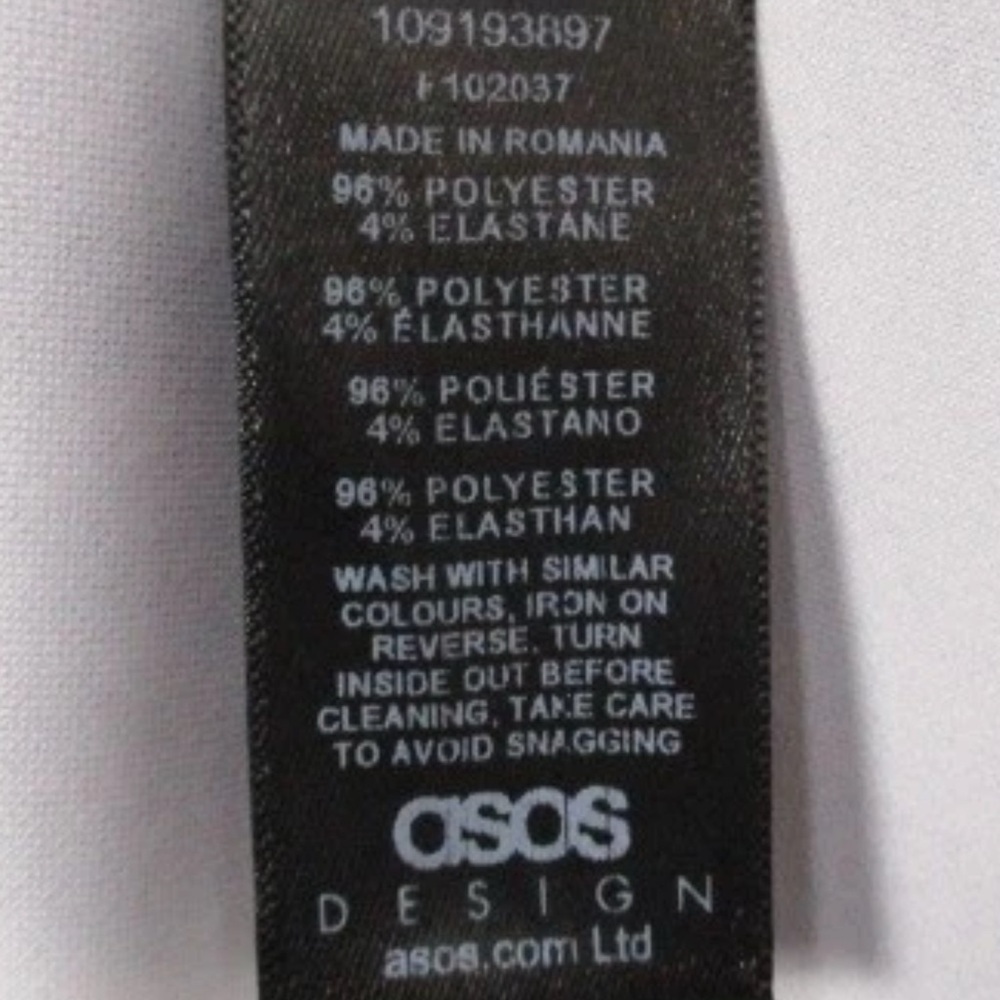 ASOS Design- Women Animal Printed Curve Twist Mini Dress, Purple Combo Size 22 - Picture 8 of 8